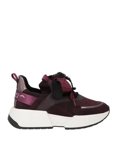 Tosca Blu Woman Sneakers Plum Size 7 Leather, Textile Fibers In Purple
