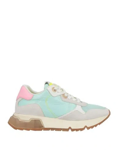 Tosca Blu Woman Sneakers Sky Blue Size 7 Leather, Textile Fibers