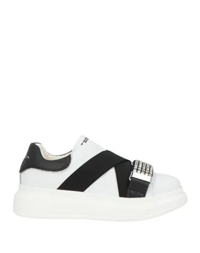Tosca Blu Woman Sneakers White Size 6 Leather, Textile Fibers