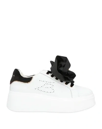Tosca Blu Woman Sneakers White Size 7 Leather, Textile Fibers