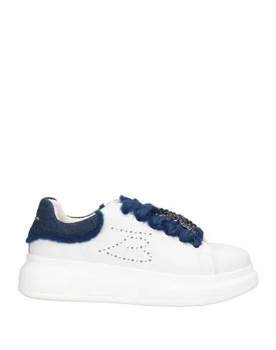 Tosca Blu Woman Sneakers White Size 7 Leather, Textile Fibers