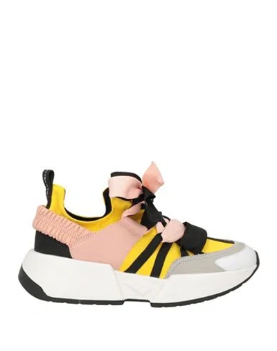 Tosca Blu Woman Sneakers Yellow Size 6 Textile Fibers In Yellow
