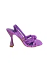 Tosca Blu Women's Shoes  Melissa Sandals With Heel, Snapped Tip, Ankle Strap. In Purple