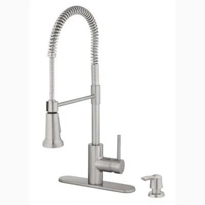 Tosca Ferrara Pull Down Single Handle Kitchen Faucet In Stainless Steel