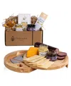 Toscana Brie Cheese Board With Gourmet Gift Pack, 5-piece In Brown