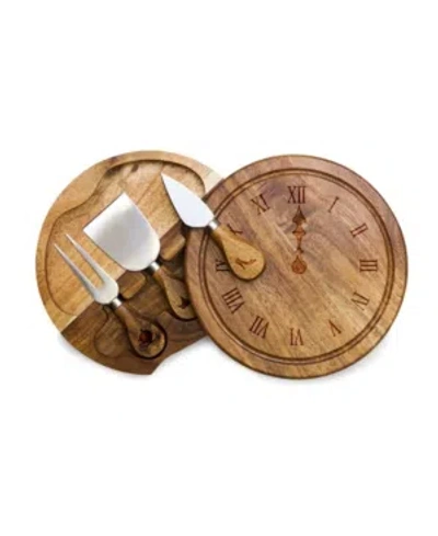Toscana 's Cinderella Brie Cheese And Cutting Board Tools Set, 4 Pieces In Acacia Wood