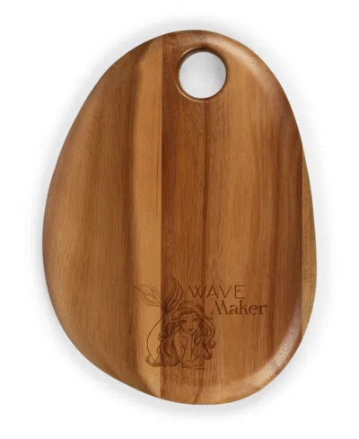 Toscana Disney Little Mermaid Pebble Acacia Serving Board In Natural Acacia