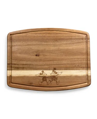 Toscana Disney's Mickey Minnie Mouse Ovale Acacia Cutting Board In Acacia Wood
