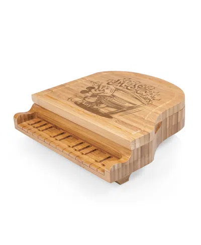 Toscana Disney Mickey Mouse Piano Cheese Cutting Board And Tools Set In Brown