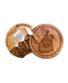 Toscana Disney's Princess The Frog Acacia Brie Cheese Cutting Board Tools Set In Acacia Wood