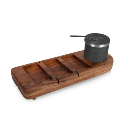Toscana Dolce S'mores Kit With Tabletop Fire Pit In Brown