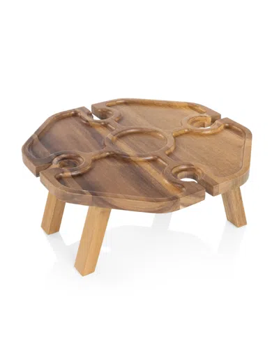 Toscana Mesavino 13.8" Wine Picnic Table In Brown