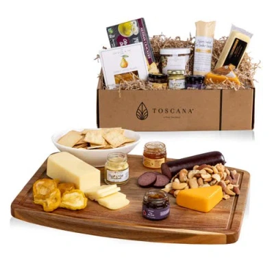 Toscana Ovale Cutting Board With Gourmet Gift Pack In Brown