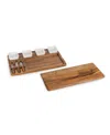 Toscana Picada Tapas Cheese Board Set With Dip Bowls In Brown