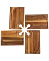 Toscana Set Of 4 Rectangle Wine Appetizer Plates