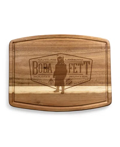 Toscana Star Wars Boba Fett Ovale Acacia Cutting Board In Acacia Wood