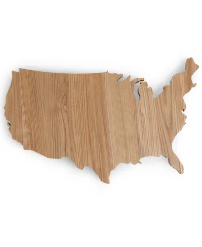 Toscana Usa Map 11" Serving Board In Brown