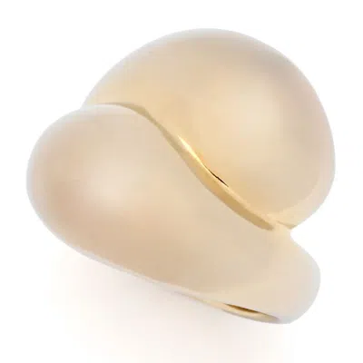 Toscana-italiana Toscana Italiana Gold Or Platinum Plated Electroform Polished Bypass Ring In Multi