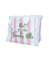 Toss Designs Fringe Cabana Stripe Tote Bag In Pink In Pink