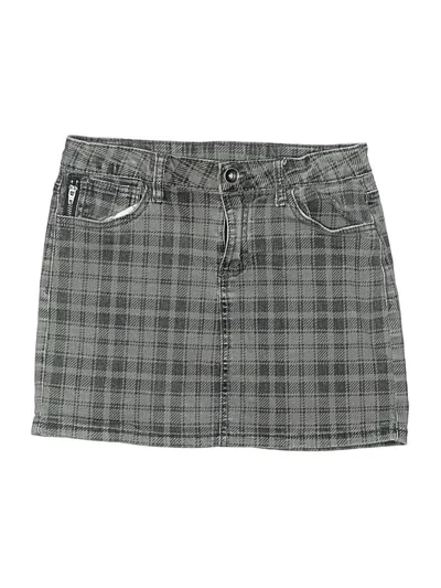 Pre-owned Total Girl Kids' Denim Skirt In Gray