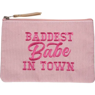 Totalee Gift Baddest Babe In Town Corduroy Bag Polyester Pink
