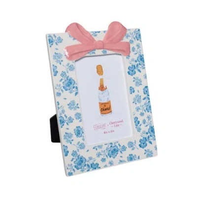 Totalee Gift Blue Floral Photo Frame Ceramic Blue