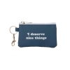 Totalee Gift Blue I Deserve Nice Things Keyring Zip Wallet Polyester Blue In Pattern