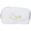Totalee Gift Bride Large Velvet Bag White Polyester White In White