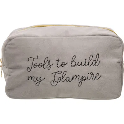 Totalee Gift Build A Glampire Large Velvet Bag Polyester Grey In Gray