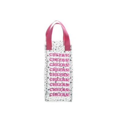 Totalee Gift Cheers Star Clear Wine Bag Clear 11.5 oz In Red