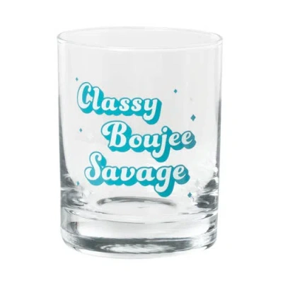 Totalee Gift Classy Boujie Savage Rocks Glass Clear 18 oz In Transparent