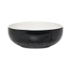 Totalee Gift Dot Patterned Serving Bowl Ceramic Black In Black