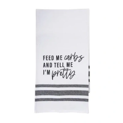 Totalee Gift Feed Me Carbs Tea Towel Cotton White