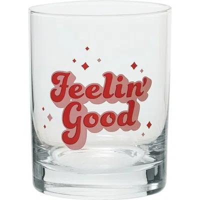 Totalee Gift Feelin Good Rocks Glass Clear 18 oz In Transparent