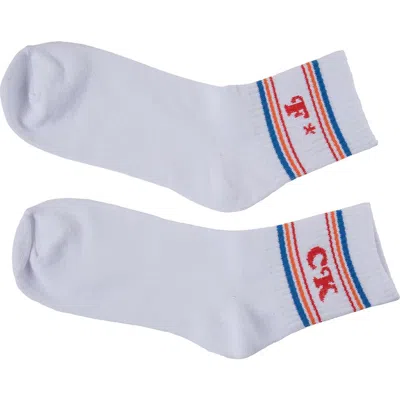 Totalee Gift F(star)/ck Socks Cotton White In Multi