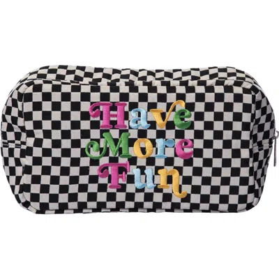 Totalee Gift Have More Fun Checkered Bag Polyester Black In Multi