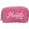 Totalee Gift Howdy Corduroy Cosmetic Bag Polyester Pink In Pink