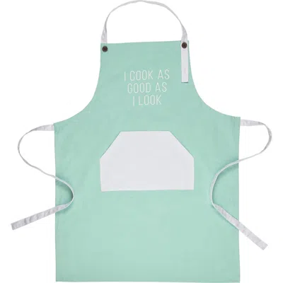 Totalee Gift I Cook As Good As I Look Apron Cotton Green