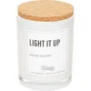 Totalee Gift Light It Up Soy Candle Wax White 7.76 oz Burn Time 40 In White