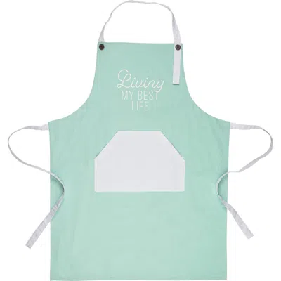 Totalee Gift Living My Best Life Apron Cotton Green