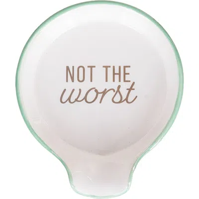 Totalee Gift Not The Worst Spoon Rest Ceramic White