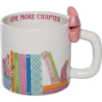 Totalee Gift One More Chapter Mug W/ Bow Handle Ceramic White