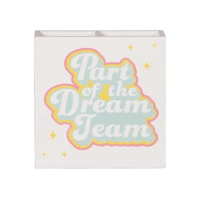 Totalee Gift Part Of The Dream Team Desk Organizer Wood White