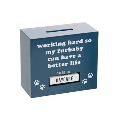 Totalee Gift Pet Can Have A Better Life Rotating Bank Wood Blue