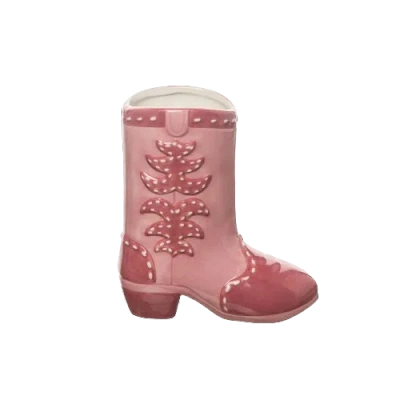 Totalee Gift Pink Boot Vase Ceramic Pink