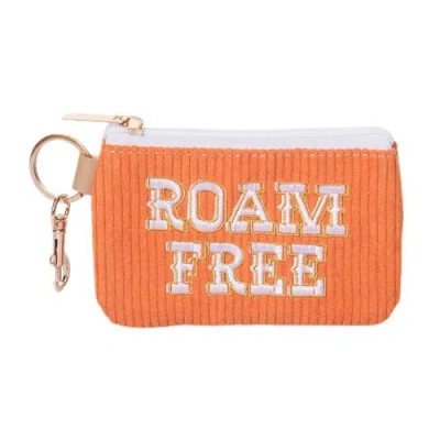 Totalee Gift Roam Free Corduroy Zip Wallet Polyester Orange In Pink