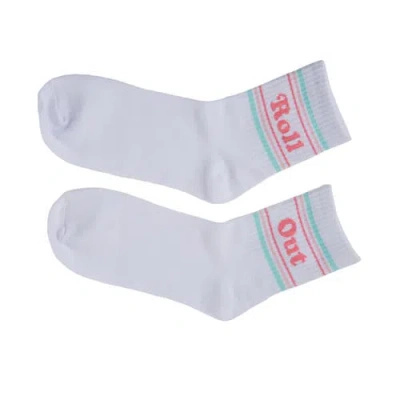 Totalee Gift Roll/out Socks Cotton White In Animal Print