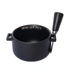 Totalee Gift Send Dip Pics Bowl W/ Spreader Ceramic Black In Black