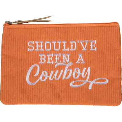 Totalee Gift Should Have Been A Cowboy Corduroy Bag Polyester Orange In Purple