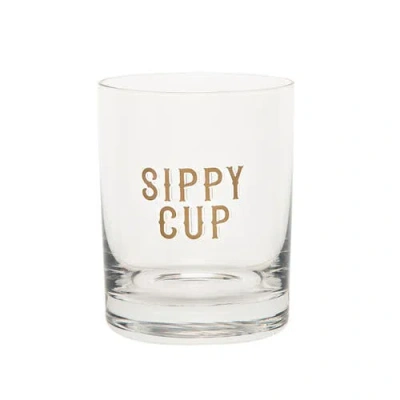 Totalee Gift Sippy Cup Rocks Glass Clear 10 oz In Transparent